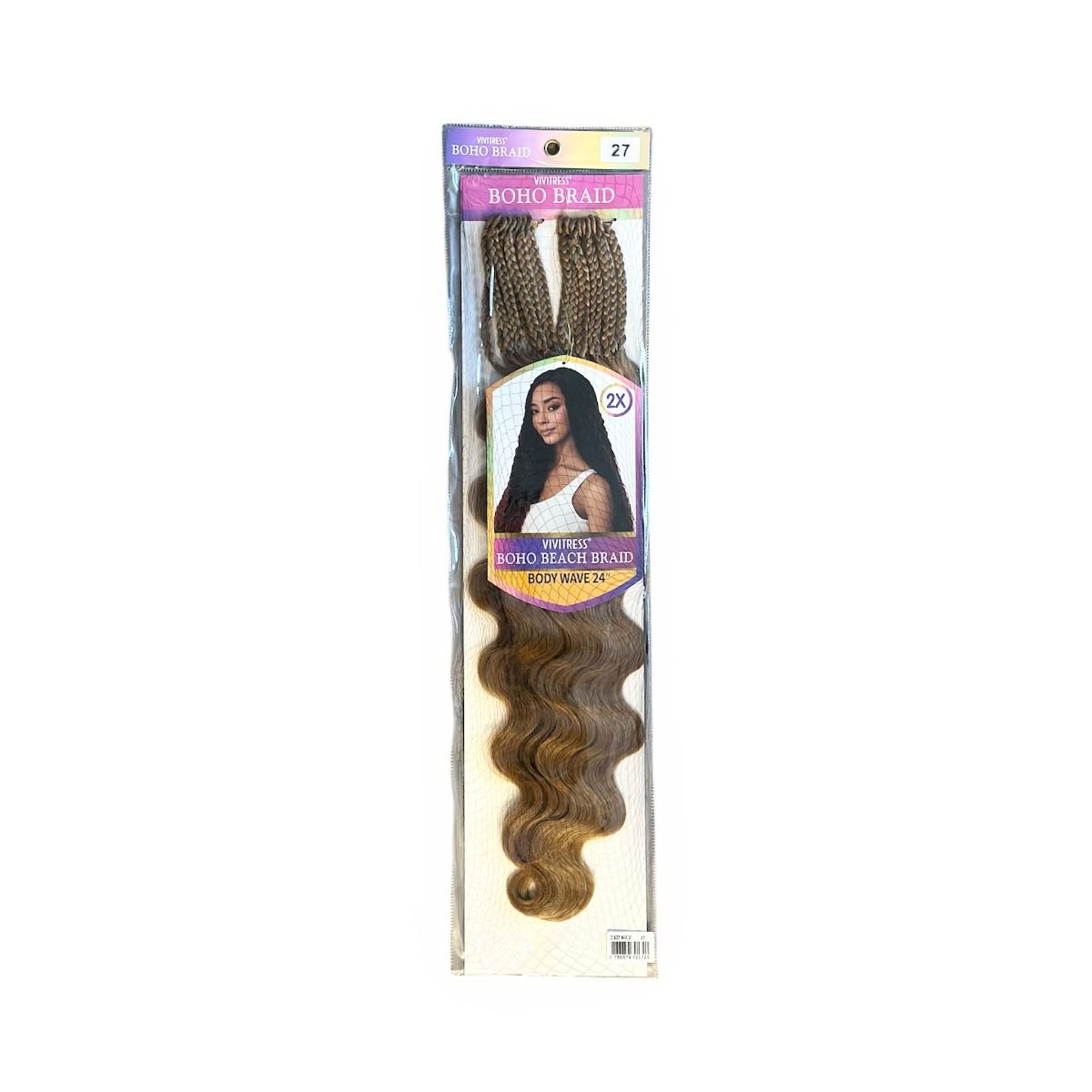 Vivitress Boho Collection Body Weave – Natuurlijke Haartint (#27) (24")