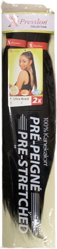 X-Pression Pre-Stretched Braid 1 – Gemakkelijk Te Vlechten Haar (2x)