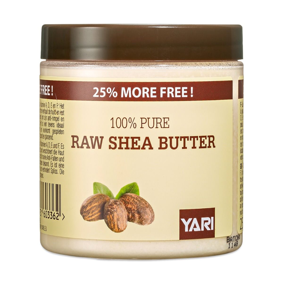 Yari 100% Pure Raw Shea Butter – Vochtinbrengende Crème (250ml)