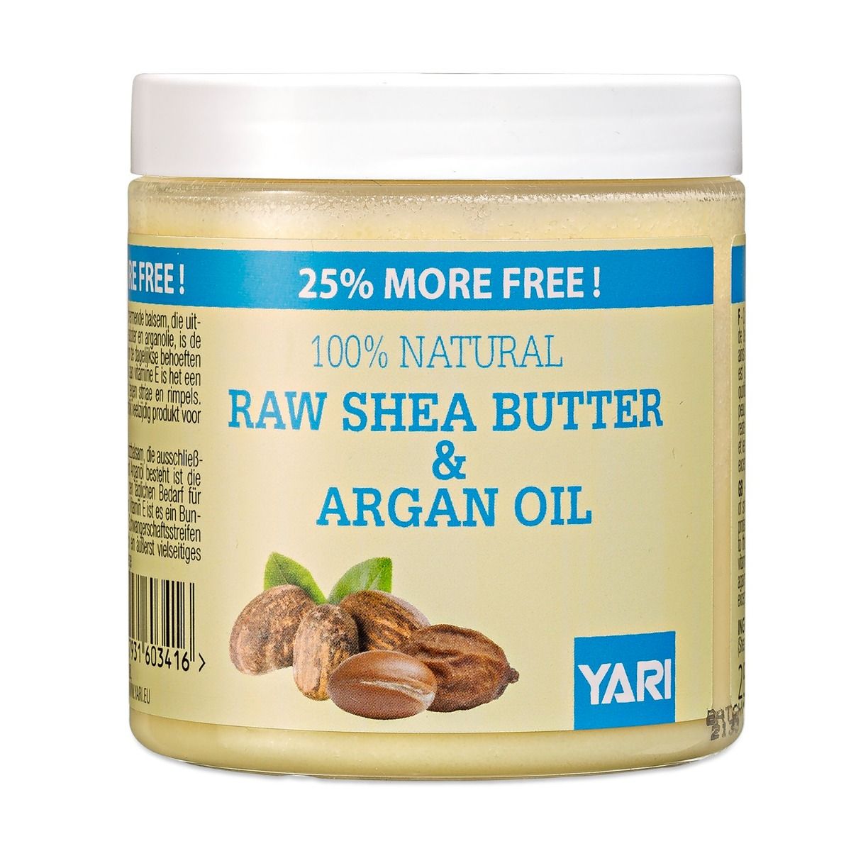 Yari Raw Shea Butter & Argan Olie – Hydraterende Crème (250ml)