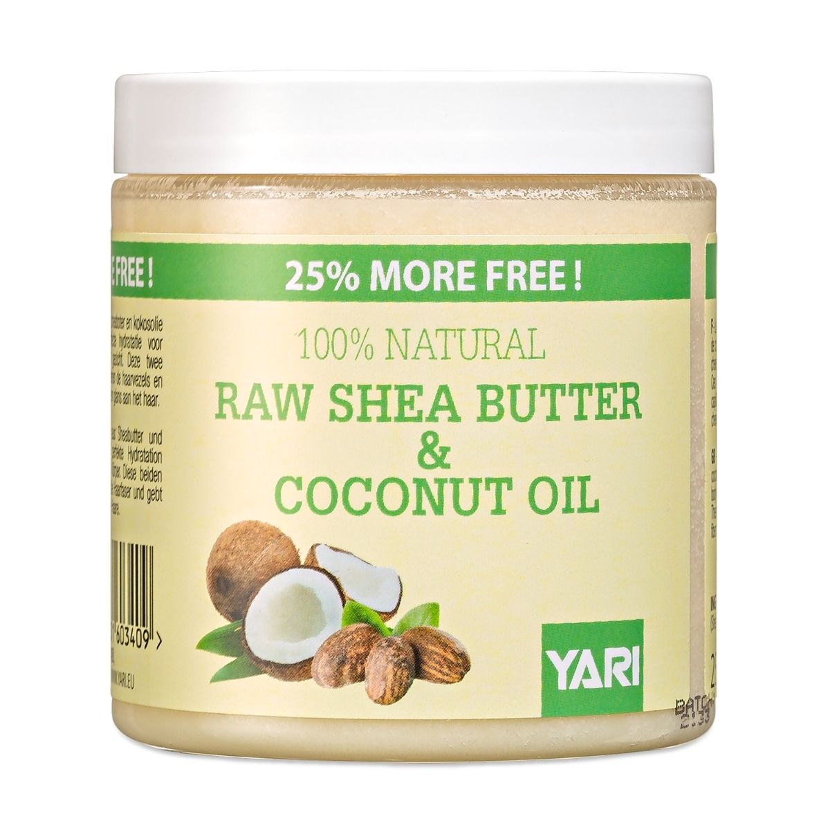 Yari Shea Butter en Kokosolie – Voedende Crème voor Alle Huidtypes (250ml)