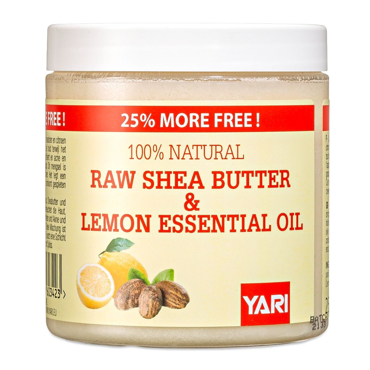 Yari 100% Raw Shea Butter – Vochtinbrengende Crème voor Alle Huidtypes (250ml)