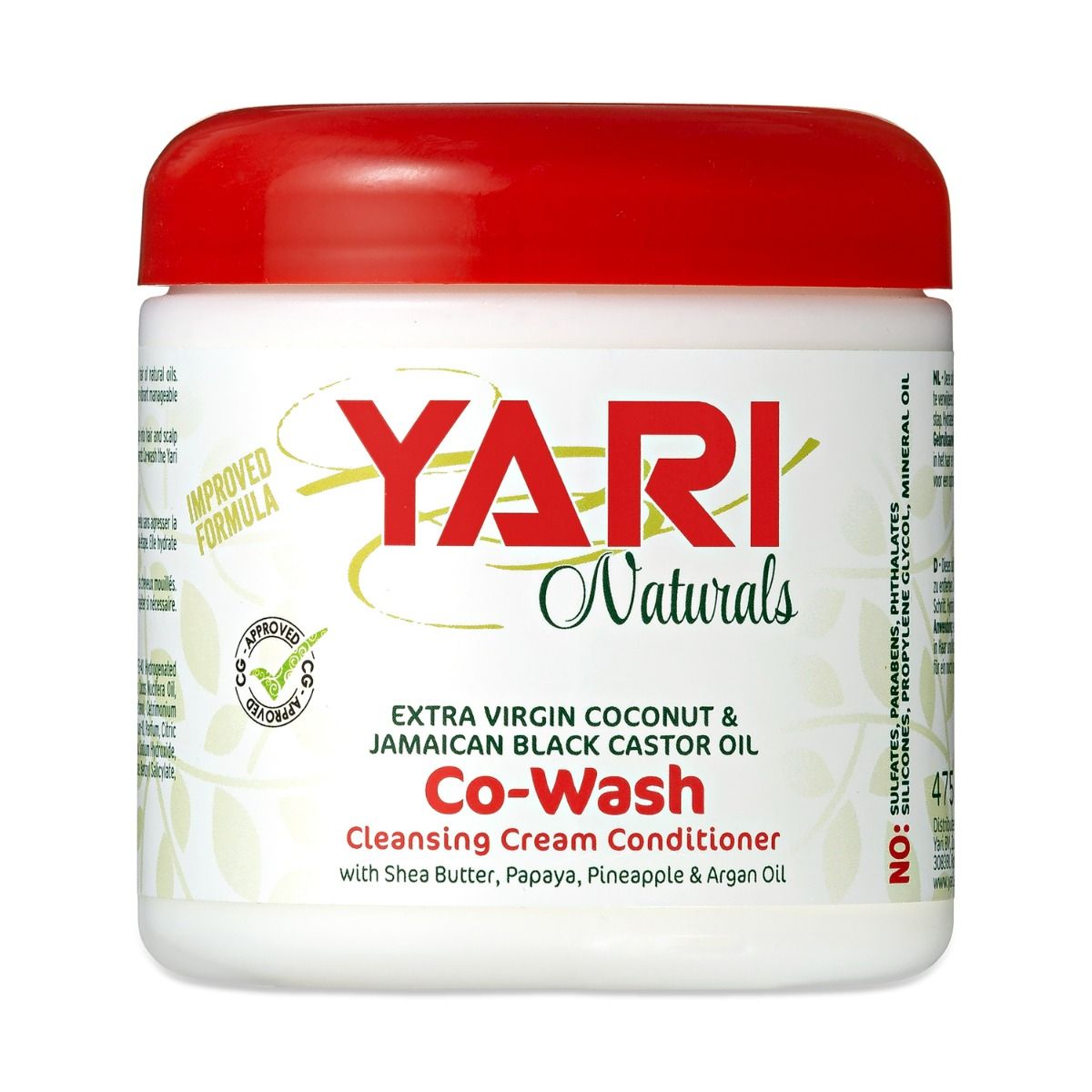 Yari Naturals Co-Wash – Reinigende Crème voor Krullend Haar (473ml)